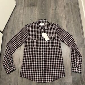 Zadig & Voltaire Thibault Plaid Cotton Shirt Size S NWT